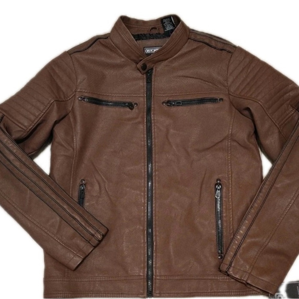 Kids Brown Leather Jacket